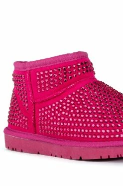 AKIRA FAIRYTALE BLING BOOTIE IN PINK -AZALEA WANG SHOP akira fairytale bling bootie in pink pink 5 5