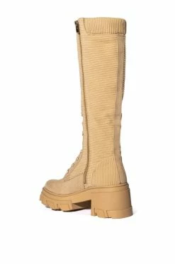 AMBROSE LACE UP BOOT IN TAN -AZALEA WANG SHOP ambrose lace up boot in tan tan 4 4