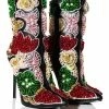 AZALEA WANG ALBANY EMBELLISHED STILETTO BOOTIE -AZALEA WANG SHOP azalea wang albany embellished stiletto bootie black 1 1
