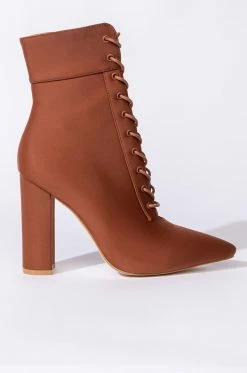 AZALEA WANG ALL FOR YOU CHUNKY BOOTIE IN RUST -AZALEA WANG SHOP azalea wang all for you chunky bootie in rust rust 3 3