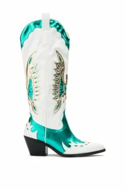 AZALEA WANG SHOW ME OFF COWBOY BOOT IN GREEN
