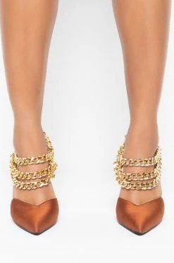 AZALEA WANG ALWAYS LATE STILETTO PUMP IN BROWN -AZALEA WANG SHOP azalea wang always late stiletto pump in brown brown 3 3