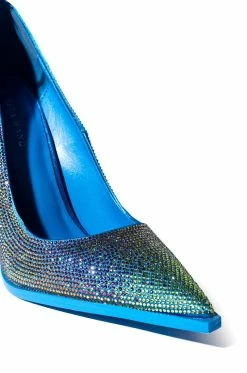 AZALEA WANG AS YOU WISH EMBELLISHED PUMP IN BLUE MULTI -AZALEA WANG SHOP azalea wang as you wish embellished pump in blue multi blue multi 5 5