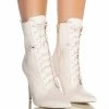 AZALEA WANG ASTORIA LACE UP STILETTO BOOTIE IN BONE -AZALEA WANG SHOP azalea wang astoria lace up stiletto bootie in bone bone 1 1