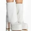 AZALEA WANG BABY FOLD OVER CHUNKY BOOT IN WHITE -AZALEA WANG SHOP azalea wang baby fold over chunky boot in white white 1 1