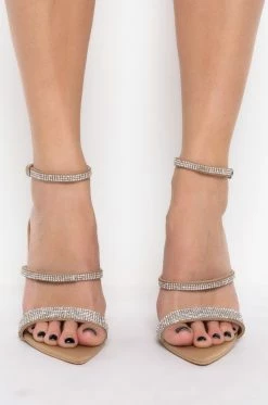 AZALEA WANG BEFORE YOUR EYES STILETTO SANDAL IN NUDE -AZALEA WANG SHOP azalea wang before your eyes stiletto sandal in nude nude 3 3