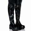 AZALEA WANG BIG STEPPER THIGH HIGH FLATFORM BOOT IN BLACK -AZALEA WANG SHOP azalea wang big stepper thigh high flatform boot in black black 1 1