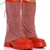 AZALEA WANG BLOOMFIELD EMBELLISHED BOOT IN RED -AZALEA WANG SHOP azalea wang bloomfield embellished boot in red red 1 1
