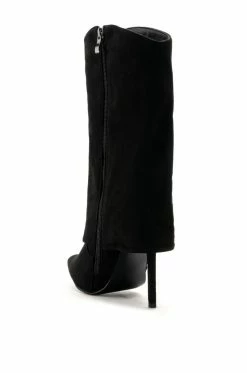 AZALEA WANG BOLD BLING RHINESTONE SNAKE FOLD OVER BOOTIE IN BLACK -AZALEA WANG SHOP azalea wang bold bling rhinestone snake fold over bootie in black black 4 4