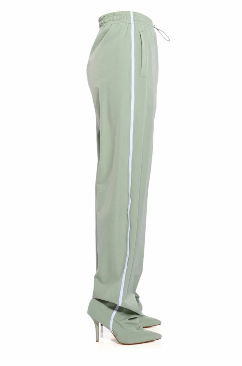 AZALEA WANG TRACK PANT BOOT IN SAGE GREEN 3 AZALEA WANG TRACK PANT BOOT IN SAGE GREEN