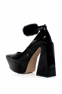 AZALEA WANG BOUDOIR CHUNKY PLATFORM PUMP IN BLACK -AZALEA WANG SHOP azalea wang boudoir chunky platform pump in black black 4 4