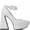 AZALEA WANG BOUDOIR CHUNKY PLATFORM PUMP IN WHITE -AZALEA WANG SHOP azalea wang boudoir chunky platform pump in white white 2 2