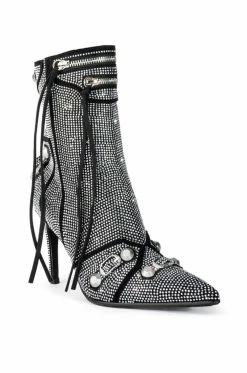 AZALEA WANG BROOKLYN BABY STILETTO BOOTIE IN SILVER -AZALEA WANG SHOP azalea wang brooklyn baby stiletto bootie in silver silver 3 3