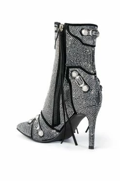 AZALEA WANG BROOKLYN BABY STILETTO BOOTIE IN SILVER -AZALEA WANG SHOP azalea wang brooklyn baby stiletto bootie in silver silver 5 5