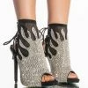 AZALEA WANG BURNING UP STILETTO BOOTIE IN BLACK -AZALEA WANG SHOP azalea wang burning up stiletto bootie in black black 1 1