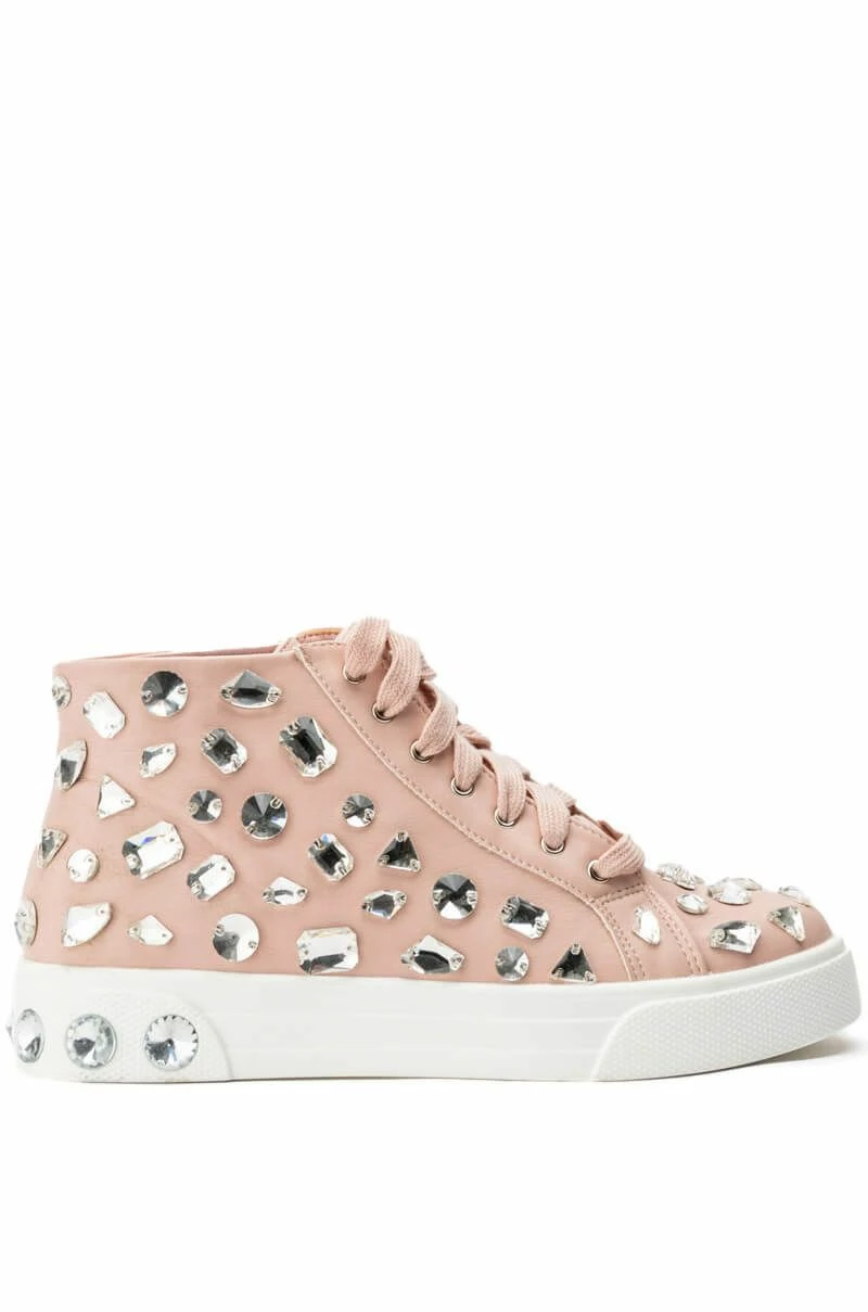 AZALEA WANG ON MY WAY FLAT RHINESTONE SNEAKER IN BLUSH 2 AZALEA WANG ON MY WAY FLAT RHINESTONE SNEAKER IN BLUSH