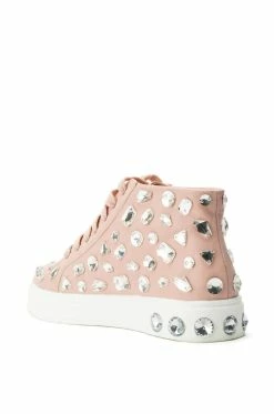 AZALEA WANG ON MY WAY FLAT RHINESTONE SNEAKER IN BLUSH 8 AZALEA WANG ON MY WAY FLAT RHINESTONE SNEAKER IN BLUSH -AZALEA WANG SHOP azalea wang calianna flat rhinestone sneaker in blush blush 4 4