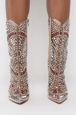 AZALEA WANG CENTER OF ATTENTION WESTERN STILETTO BOOTIE IN NUDE -AZALEA WANG SHOP azalea wang center of attention stiletto bootie in nude nude 3 3