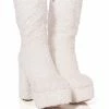 AZALEA WANG COZY CUTIE FAUX FUR CHUNKY PLATFORM BOOT IN WHITE -AZALEA WANG SHOP azalea wang cozy cutie faux fur chunky platform boot in white white 1 1