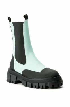 AZALEA WANG CRAZY LIKE ME FLATFORM BOOTIE IN BLUE -AZALEA WANG SHOP azalea wang crazy like me flatform bootie in blue blue 3 3