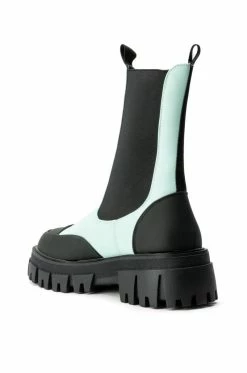 AZALEA WANG CRAZY LIKE ME FLATFORM BOOTIE IN BLUE -AZALEA WANG SHOP azalea wang crazy like me flatform bootie in blue blue 4 4