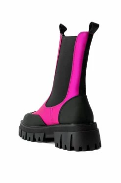 AZALEA WANG GENEVIEVE FLATFORM BOOTIE IN PINK -AZALEA WANG SHOP azalea wang crazy like me flatform bootie in pink pink 4 4