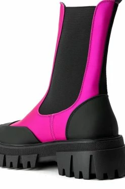 AZALEA WANG GENEVIEVE FLATFORM BOOTIE IN PINK -AZALEA WANG SHOP azalea wang crazy like me flatform bootie in pink pink 5 5