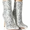 AZALEA WANG DIAMONDS ARE MY BESTIES STILETTO BOOTIE IN SILVER -AZALEA WANG SHOP azalea wang diamonds are my besties stiletto bootie in silver silver 1 1