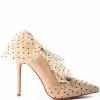AZALEA WANG DISCREET TULLE POLKA DOT PUMP IN NUDE -AZALEA WANG SHOP azalea wang discreet tulle polka dot pump in nude nude 2 2