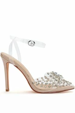 AZALEA WANG DO MY THING BLING BLING PUMP IN NUDE
