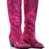 AZALEA WANG DRIVEN RHINESTONE WESTERN BOOT IN FUCHSIA -AZALEA WANG SHOP azalea wang driven rhinestone western boot in fuchsia fuchsia 1 1 c1