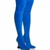 AZALEA WANG ELEVATE THIGH HIGH STRETCH SUEDE BOOT IN BLUE -AZALEA WANG SHOP azalea wang elevate thigh high stretch suede boot in blue blue 1 1