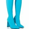 AZALEA WANG ESTATE NEOPRENE KNEE HIGH BOOT IN BLUE -AZALEA WANG SHOP azalea wang estate neoprene knee high boot in blue blue 1 1