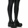 AZALEA WANG FAVORED PU THIGH HIGH BOOT WITH 4 WAY STRETCH IN BLACK -AZALEA WANG SHOP azalea wang favored stretch pu thigh high boot in black black 1 1