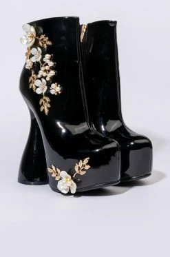 AZALEA WANG FINER THINGS IN LIFE CHUNKY BOOTIE IN BLACK -AZALEA WANG SHOP azalea wang finer things in life chunky bootie in black black 4 4