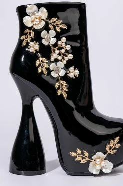 AZALEA WANG FINER THINGS IN LIFE CHUNKY BOOTIE IN BLACK -AZALEA WANG SHOP azalea wang finer things in life chunky bootie in black black 6 6