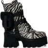 AZALEA WANG FOLLOW CHUNKY COMBAT BOOTIE IN ZEBRA -AZALEA WANG SHOP azalea wang follow chunky combat bootie in zebra zebra 2 2
