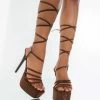 AZALEA WANG GIRLS NIGHT STILETTO SANDAL IN BROWN -AZALEA WANG SHOP azalea wang girls night stiletto sandal in brown brown 1 1