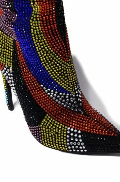 AZALEA WANG GLAMOROUS EMBELLISHED STILETTO BOOT -AZALEA WANG SHOP azalea wang glamorous embellished stiletto boot multi 5 5