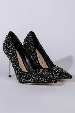 AZALEA WANG GLITCH IN THE SYSTEM STILETTO PUMP IN BLACK -AZALEA WANG SHOP azalea wang glitch in the system stiletto pump in black black 4 4