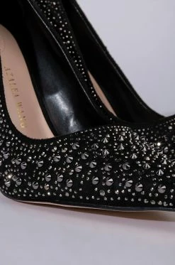 AZALEA WANG GLITCH IN THE SYSTEM STILETTO PUMP IN BLACK -AZALEA WANG SHOP azalea wang glitch in the system stiletto pump in black black 6 6