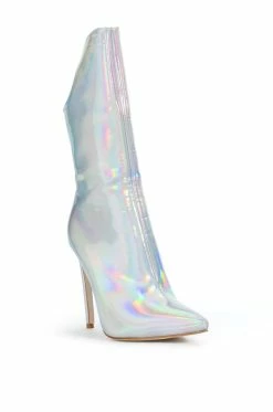 AZALEA WANG HALO SEXY STILETTO BOOTIE IN SILVER -AZALEA WANG SHOP azalea wang halo sexy stiletto bootie in silver silver 3 3