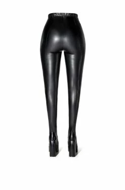 AZALEA WANG I'M A STAR CHUNKY HEEL PANT BOOT IN BLACK PU -AZALEA WANG SHOP azalea wang im a star chunky heel pant boot in black pu black pu 6 6