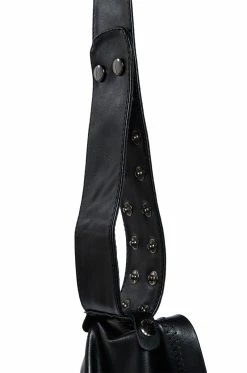 AZALEA WANG IM MOVIN ON BELTED THIGH HIGH STILETTO CHAP BOOT WITH 4 WAY STRETCH -AZALEA WANG SHOP azalea wang im movin on belted thigh high stiletto chap boot with 4 way stretch black pu 5 5