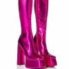 AZALEA WANG I'M THAT GIRL METALLIC PLATFORM BOOT -AZALEA WANG SHOP azalea wang im that girl metallic platform boot pink 1 1