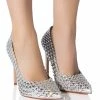 AZALEA WANG IMMA DO ME RHINESTONE EMBELLISHED PUMP IN SILVER -AZALEA WANG SHOP azalea wang imma do me rhinestone embellished pump in silver silver 1 1