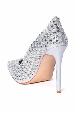 AZALEA WANG IMMA DO ME RHINESTONE EMBELLISHED PUMP IN SILVER -AZALEA WANG SHOP azalea wang imma do me rhinestone embellished pump in silver silver 4 4