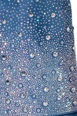 AZALEA WANG INVISIBLE DENIM BOOT WITH DIAMONDS -AZALEA WANG SHOP azalea wang invisible denim boot with diamonds denim 5 5