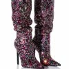 AZALEA WANG IZZY EMBELLISHED BOOT IN MULTI -AZALEA WANG SHOP azalea wang izzy embellished boot in multi multi 1 1