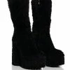 AZALEA WANG JERUSHA FUR CHUNKY BOOT IN BLACK -AZALEA WANG SHOP azalea wang jerusha fur chunky boot in black black 1 1